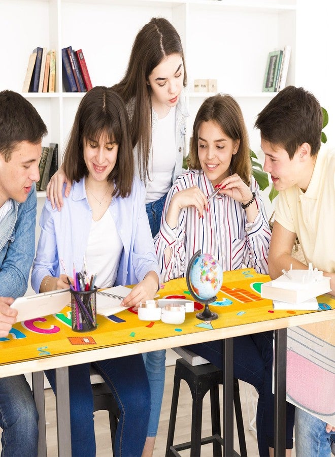 JMZYJZH Back to School Table Runner, Pencil Party Table Runner for Classroom Tables Decor - Image 5