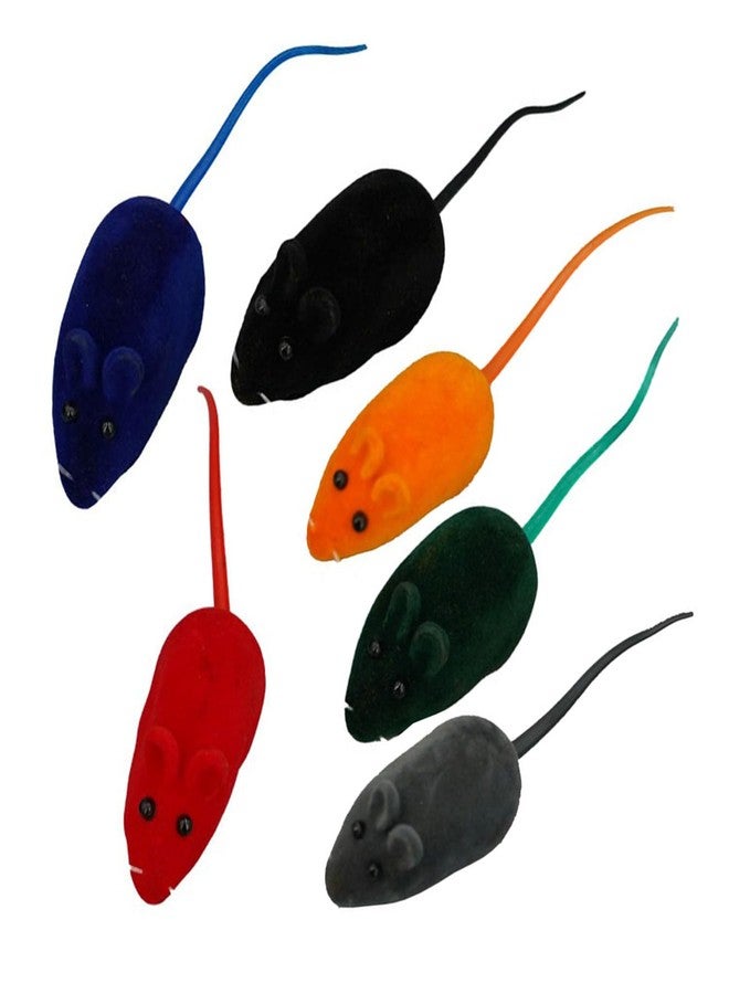 Mintique 6Pcs Squeaky Cat Toy Mouse Squeaking Sound Interactive Indoor Outdoor Fetching Catching Cat Kitten Playing Toy - Image 1