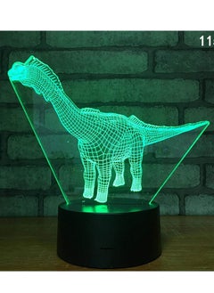 3D Dinosaur LED 16 Color Changing Night Light With USB Power Bedside Lights And Base Black