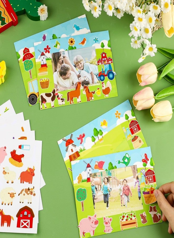 Lonfliness 24 Sets Back to School Crafts Kit for Kids Bulk Farm Animal Sticker Scene DIY Picture Frame Craft Spring Farmhouse Paper Art Craft VBS Rustic Birthday Party Sunday School Classroom Activity Game Favor - Image 4