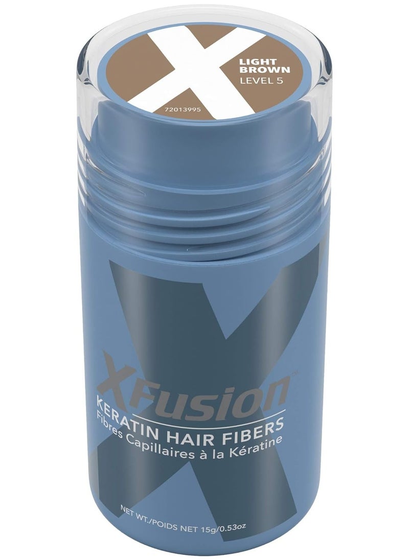 Xfusion XFusion Keratin Hair Fibers - Light Brown (15g)  - Image 1