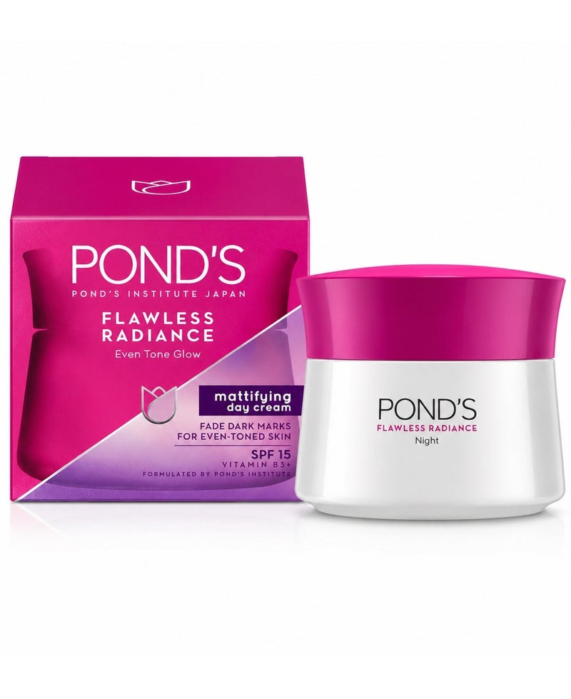 Pond's Flawless Radiance Moisturizing Day Cream, with SPF 15 and Niacinamide for an Even-tone Glow, 50g - Image 1
