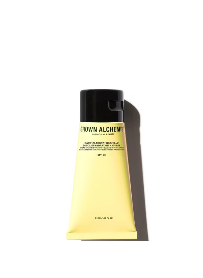 واقي شمس مرطب طبيعي من Grown Alchemist بعامل حماية من الشمس 30، أكسيد الزنك المعدني، زيت ثمر الورد، حمض الهيالورونيك، 50 مل - Image 1