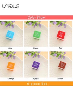 Unique 6 Pieces Square Teacher's Stamp, 6 Patterns of self Inking Stamp, Teaching Stamps for Grading Papers/assignments/Marks,Classroom use Stamp Teacher's Day Gift  - Image 2