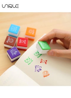 Unique 6 Pieces Square Teacher's Stamp, 6 Patterns of self Inking Stamp, Teaching Stamps for Grading Papers/assignments/Marks,Classroom use Stamp Teacher's Day Gift  - Image 5