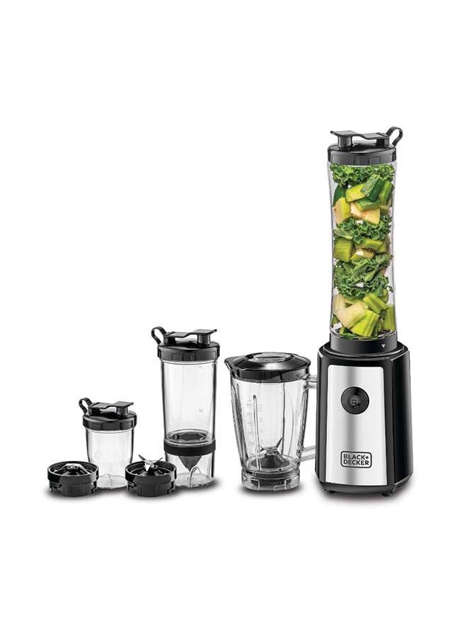 BLACK+DECKER 4-in-1 Compact Sports  Blender and Smoothie Maker with Citrus Juicer & Grinder Mill 300 ml 300 W SBX300BCG-B5 Black/Clear - Image 5