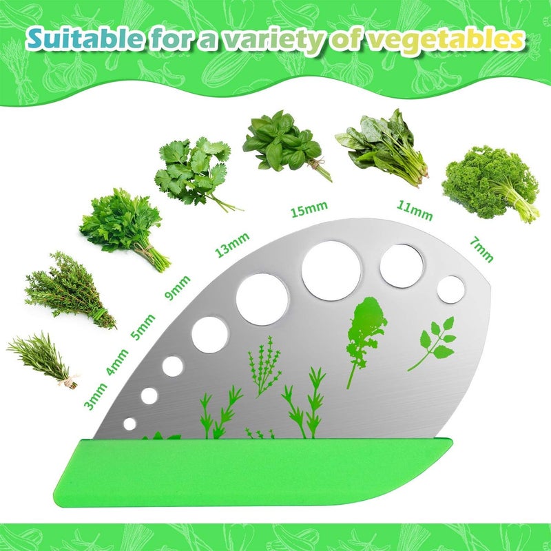 VIBIRIT VlBlRlIT2025 Upgraded Herb Scissor,Leaf Stripper,Stainless Steel 5Blade Kitchen Scissors,Peelers for Kitchen,forChopping Chive,Vegetables,Salad,collard Greens,Parsley,Rosemary As Christmas gifts Green - Image 5