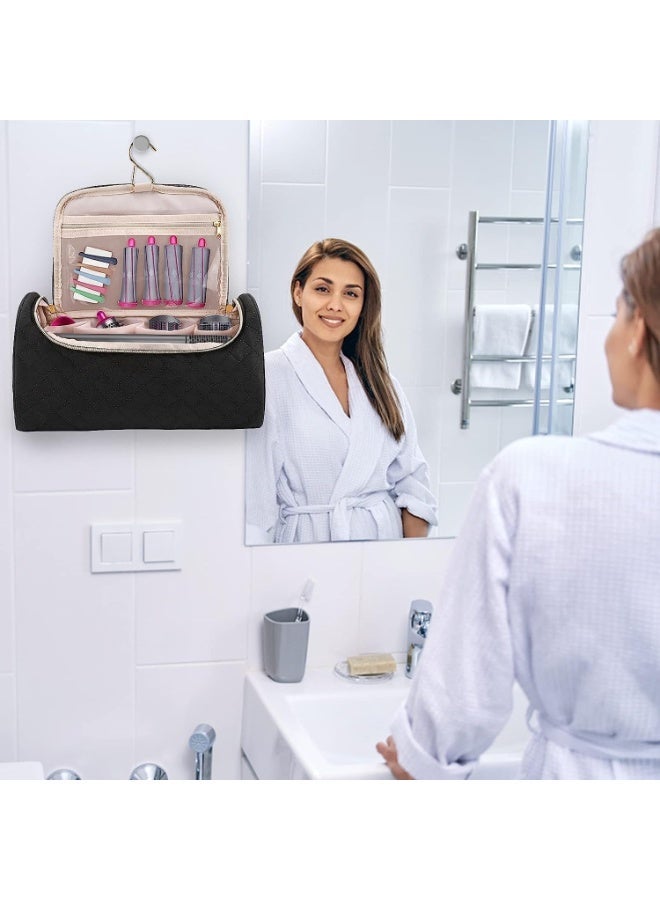 حقيبة سفر لـ Dyson Airwrap كاملة Styler والإكسسوارات ، حقيبة تخزين محمولة مع قرص ، خفيفة وناعمة ، جيوب متعددة لتخزين ملحقات المجلد ، أسود - Image 3