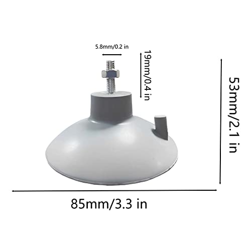 AccEncyc 4 PCs French Fry Suction Cup Feet Commercial Suction Cup Feet with Screws for Industrial Commercial French Fry Cutter (Gray) - Image 2