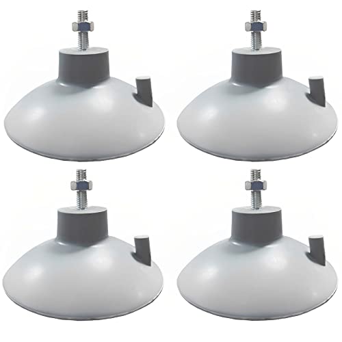 AccEncyc 4 PCs French Fry Suction Cup Feet Commercial Suction Cup Feet with Screws for Industrial Commercial French Fry Cutter (Gray) - Image 1