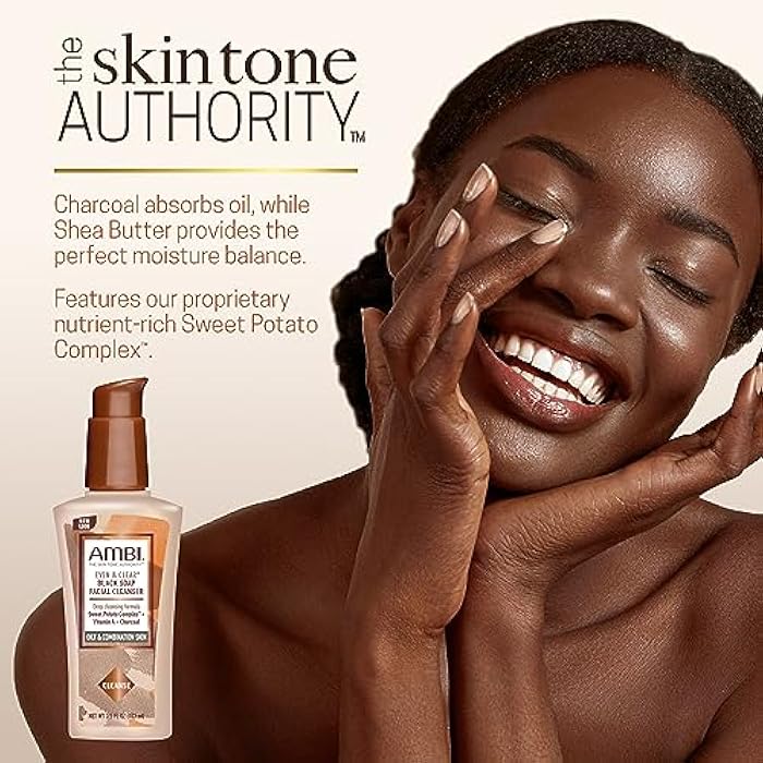 Ambi Even & Clear Purifying Charcoal Black Soap Facial Cleanser With Nutrient Rich Sweet Potato Complex | Helps Even Skin Tone | 3.5 Ounce - Image 3