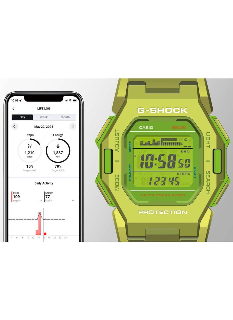 G-SHOCK - Digital Yellow Resin Band Watch GD-B500S-3 - Image 1