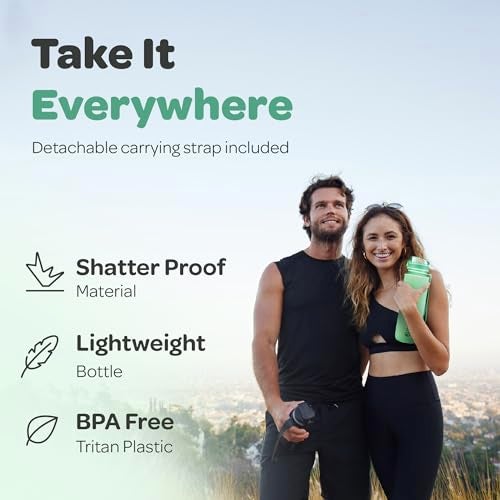 Hydracy Water Bottle with Time Marker -Large 32 oz BPA Free Water Bottle & No Sweat Sleeve -Leak Proof Gym Bottle with Fruit Infuser Strainer & Times to Drink -Ideal for Fitness Sports & Outdoors - Image 3