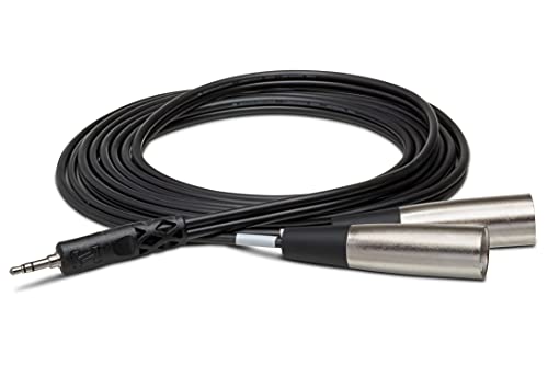 Hosa CYX403M Stereo Breakout 35 mm TRS to Dual XLR3M 98 Feet - Image 1