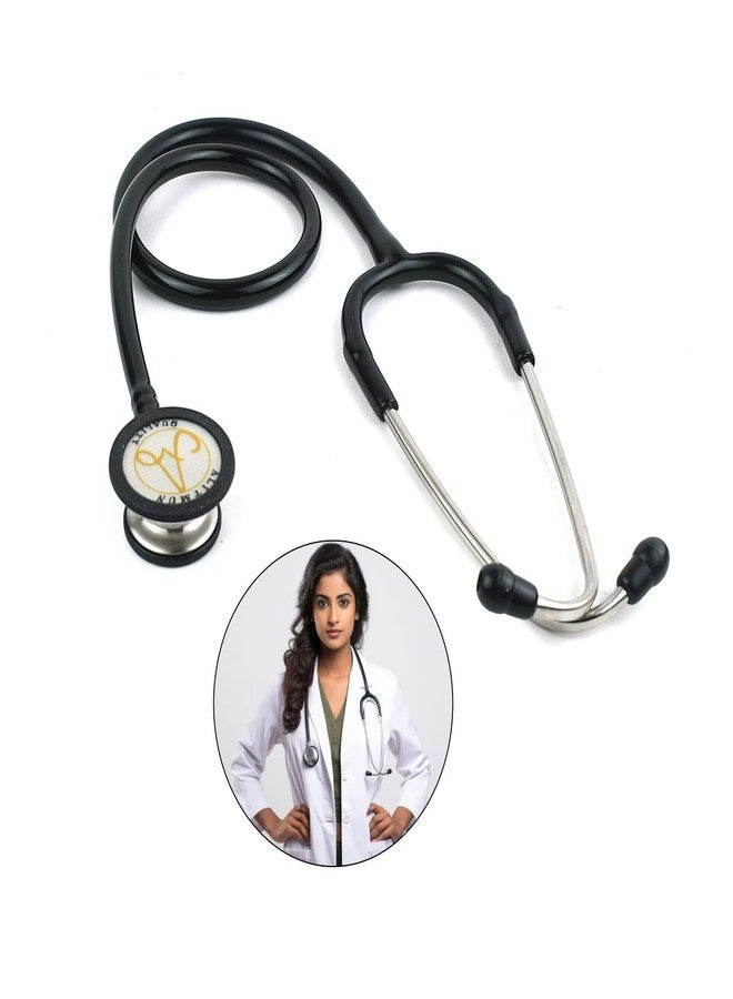 Dishan سماعات أذن ديشان ذات أنبوب PVC طويل وغشاء قابل للتعديل وأطراف أذن ناعمة مانعة للتسرب، سماعة طبية عالية الحساسية الصوتية من طراز Excel-III (أسود) - Image 5