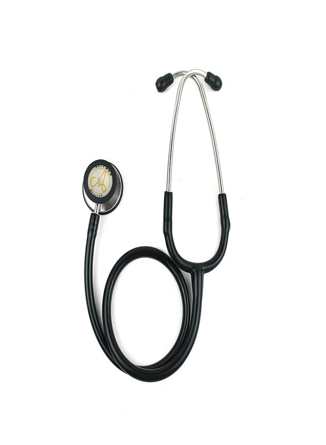 Dishan سماعات أذن ديشان ذات أنبوب PVC طويل وغشاء قابل للتعديل وأطراف أذن ناعمة مانعة للتسرب، سماعة طبية عالية الحساسية الصوتية من طراز Excel-III (أسود) - Image 1