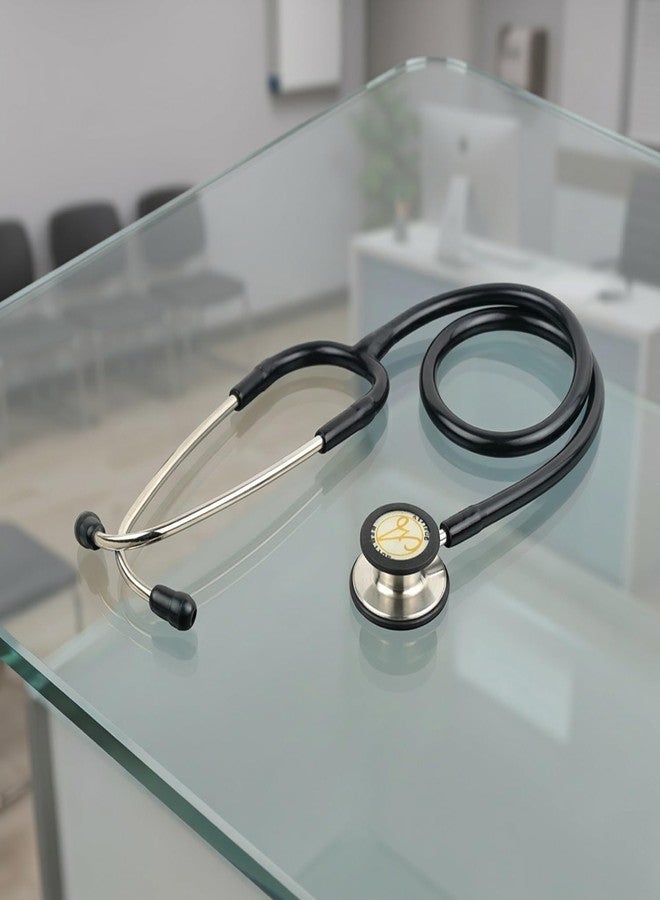 Dishan سماعات أذن ديشان ذات أنبوب PVC طويل وغشاء قابل للتعديل وأطراف أذن ناعمة مانعة للتسرب، سماعة طبية عالية الحساسية الصوتية من طراز Excel-III (أسود) - Image 4