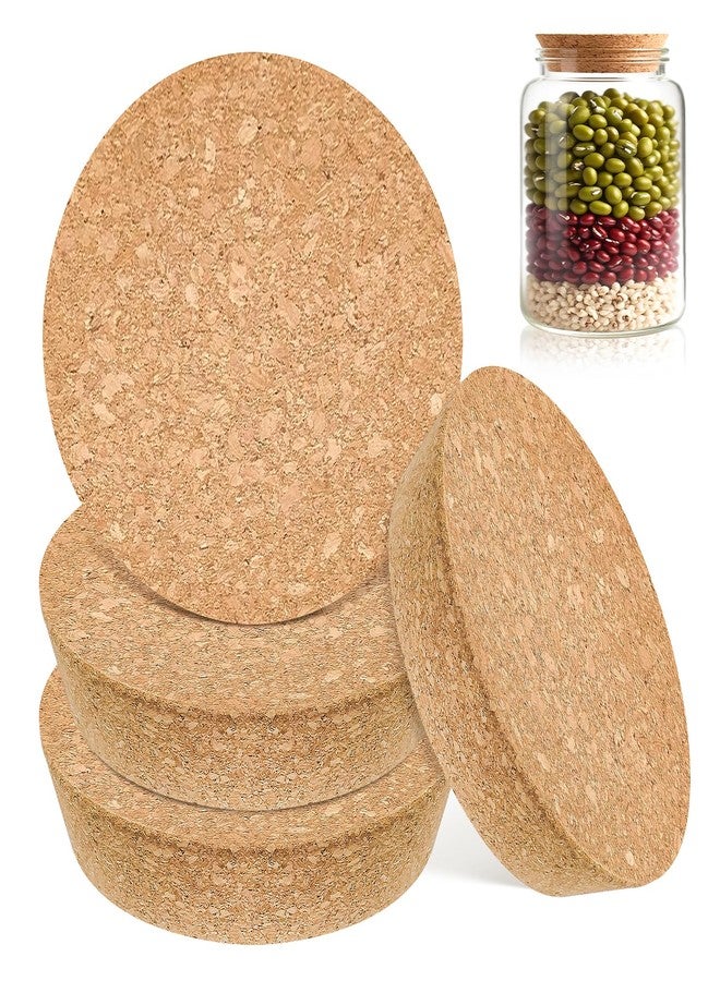 GeryVtee 4 PCS Large Cork Bottle Stoppers 4.72x 4.13x 1.18 Inch Tapered Plugs Cork Canning Jar Lids Replacement Corks for Wines, Decorative Bottles, Jars, Arts, DIY Crafts - Image 1