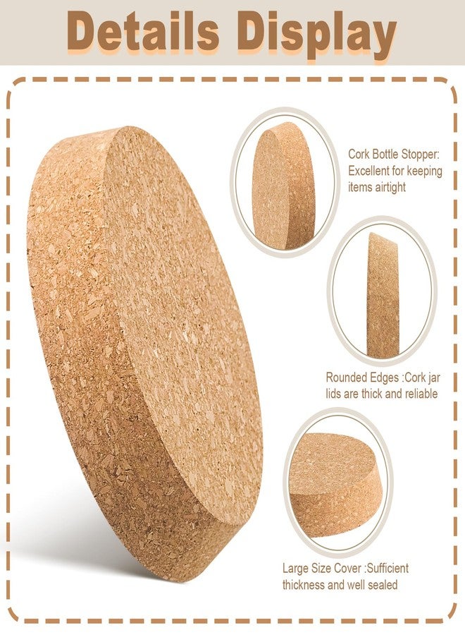 GeryVtee 4 PCS Large Cork Bottle Stoppers 4.72x 4.13x 1.18 Inch Tapered Plugs Cork Canning Jar Lids Replacement Corks for Wines, Decorative Bottles, Jars, Arts, DIY Crafts - Image 3
