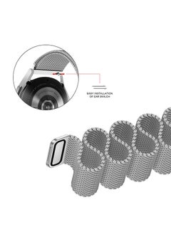 O Ozone Milanese Loop Band For Samsung Galaxy Watch 7 6 5 4 FE 40mm 44mm 45mm/Galaxy Watch 6 4 Classic 43mm 47mm 42mm 46mm  Stainless Steel Strap -Silver  - Image 3