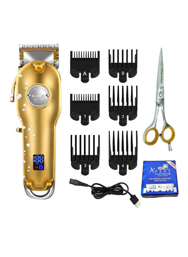NIBEMINENT Professional Hair Clipper With Xpert Blade And Scissor Gold Gold/Black