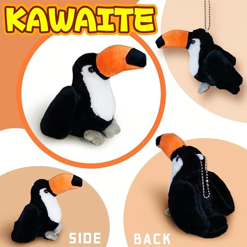 Kawaite Cuddly Toucan Stuffed Animal Bird Plush Toys for Kids Teens Toddlers Cute Bird Stuffed Animals Toy for Easter Basket Stuffers Christmas Decorations Toucan Plushies Plush Doll - Image 5
