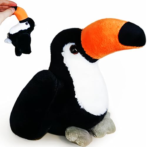 Kawaite Cuddly Toucan Stuffed Animal Bird Plush Toys for Kids Teens Toddlers Cute Bird Stuffed Animals Toy for Easter Basket Stuffers Christmas Decorations Toucan Plushies Plush Doll - Image 1