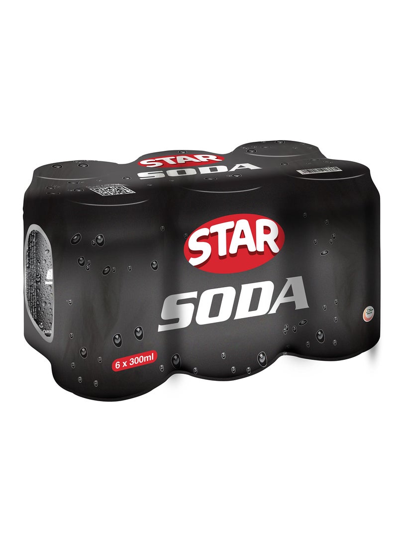 ستار مياه صودا علب، 300 مل6x