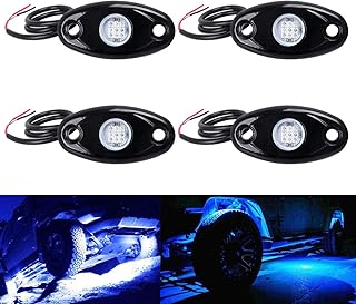 LY8 LY8 4Pods Blue Rock Lights LED Neon Underglow Light for Car Truck ATV UTV SUV Jeep Offroad Boat Underbody Glow Trail  - Image 1