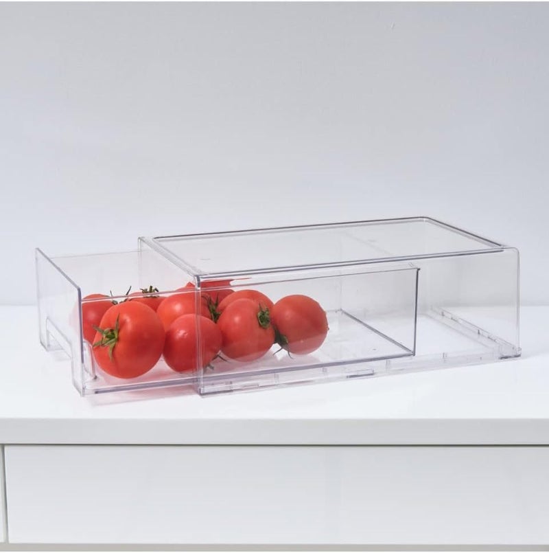 Homesmiths Stackable Storage Drawer Clear 33.7 x 21 x 11 cm - Image 1