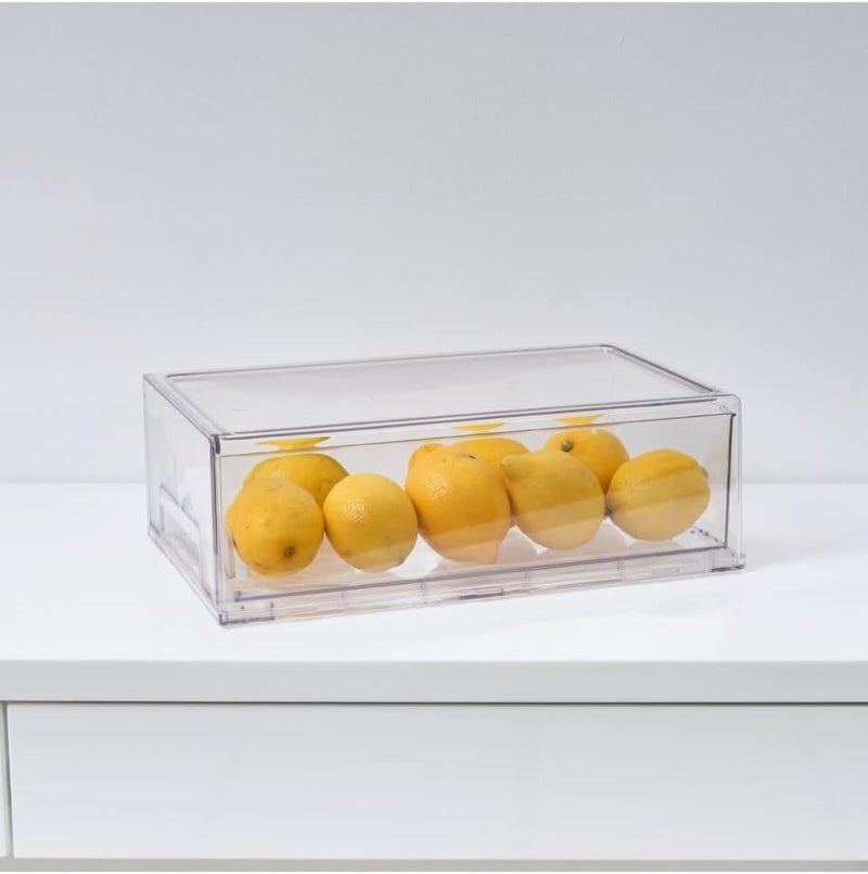 Homesmiths Stackable Storage Drawer Clear 33.7 x 21 x 11 cm - Image 3