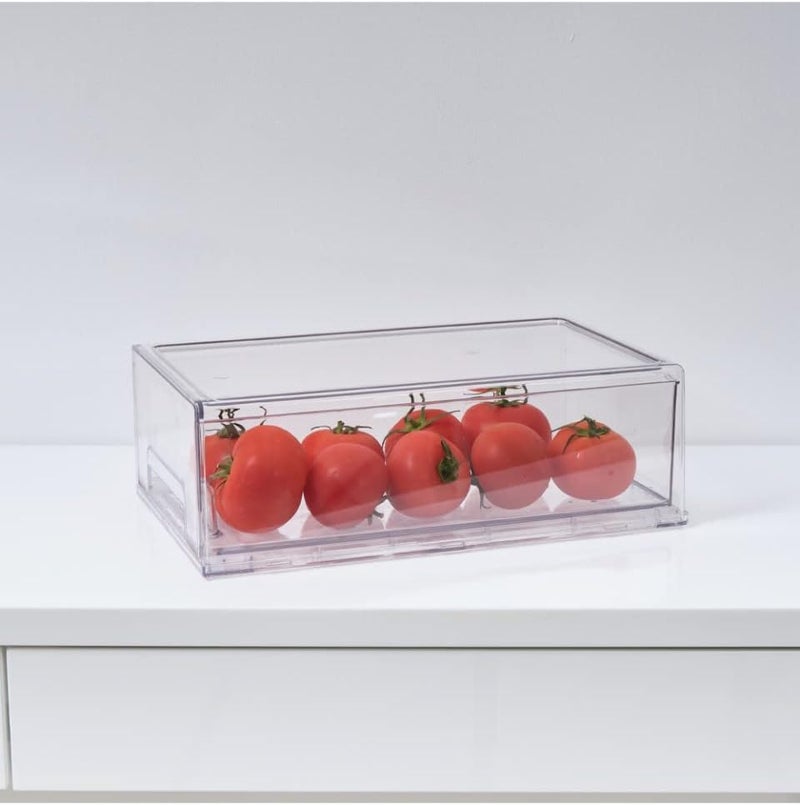 Homesmiths Stackable Storage Drawer Clear 33.7 x 21 x 11 cm - Image 2