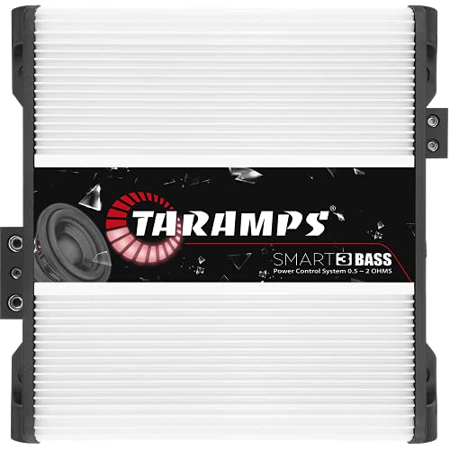 Taramp's تارامبس سمارت 3 باس 0.5 إلى 2 أوم 3000 واط RMS، متعدد المقاومة، قناة واحدة، مضخم صوت لساب ووفر السيارة، طاقة عالية فئة D، موسفيت مونوبلوك رقمي، سمارت 3k، كروس أوفر منخفض مع تعزيز للباس - Image 1