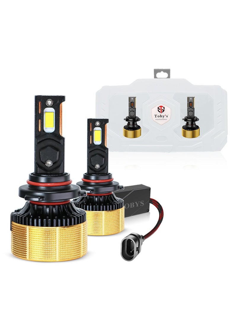Toby's Toby’s 2 Pieces EC-100 9005/9006 200W LED Headlight – 20,000LM Ultra-Bright Dual Beam with Intelligent Can-Bus, Copper Tubes & CSP Chip for Extreme All-Weather Performance - Image 1