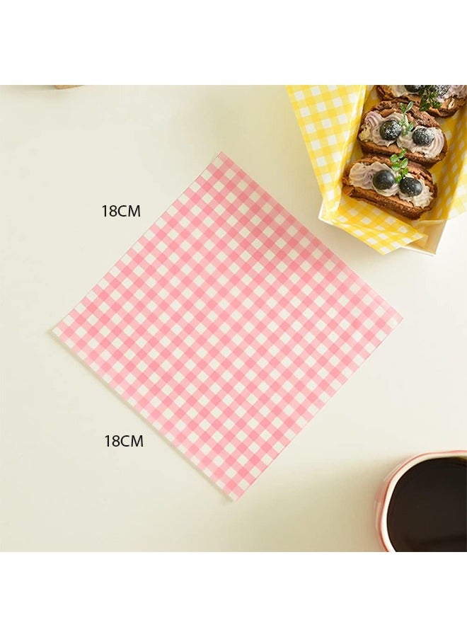 100-Piece Bread Sandwich Burger Fries Food Grade Oil Proof Paper, Wrapping Baking Tools, Cake Packaging Paper 18x18cm - Image 3