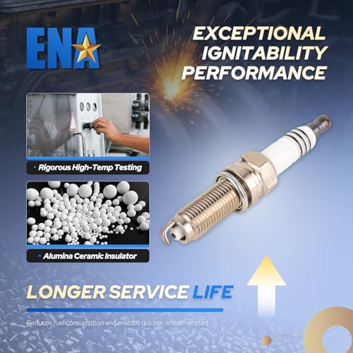 ENA Set of 6 Iridium Spark Plug Compatible with BMW Chrysler Dodge M3 M5 M6 200 300 Pacifica Town & Country Voyager Avenger Challenger Charger Durango Grand Caravan Journey Replacement for XP5701 - Image 3
