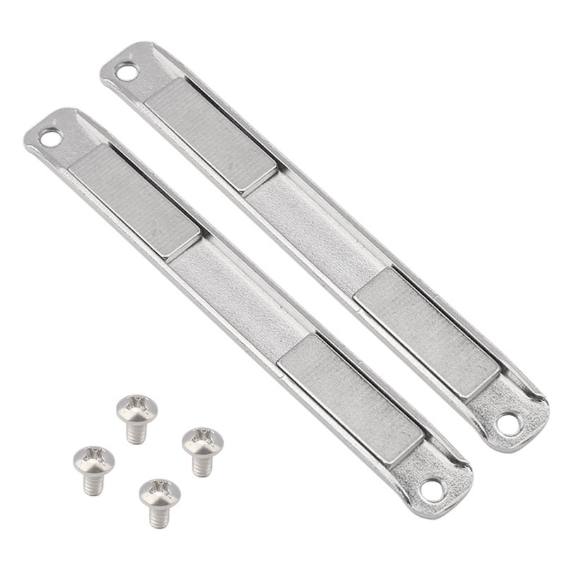 Pongle Shower Door Stainless Steel UChannel Magnetic Strip for Swinging Glass Shower Doors and Shower Door Strike Jamb with Magnet and Screws 2 Pack - Image 2