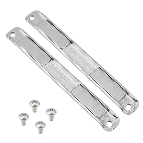 Pongle Shower Door Stainless Steel UChannel Magnetic Strip for Swinging Glass Shower Doors and Shower Door Strike Jamb with Magnet and Screws 2 Pack - Image 1