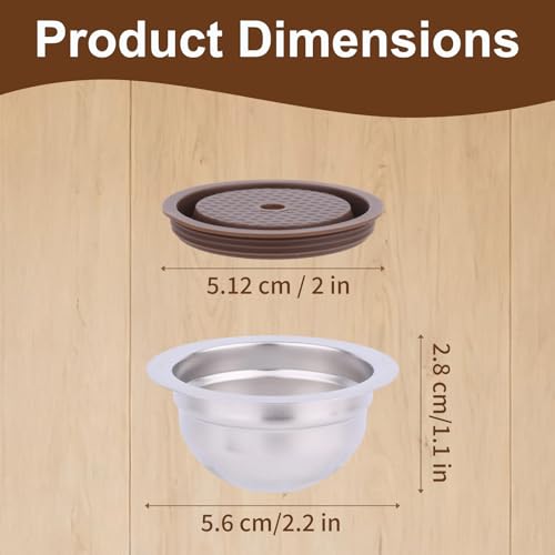 Fukaisu Reusable Pods for Nespresso Stainless Steel Reusable Refillable Capsule with Silicone Cover for Home Commercial Use Compatible with Nespresso Vertuo NextVertuo POP - Image 5