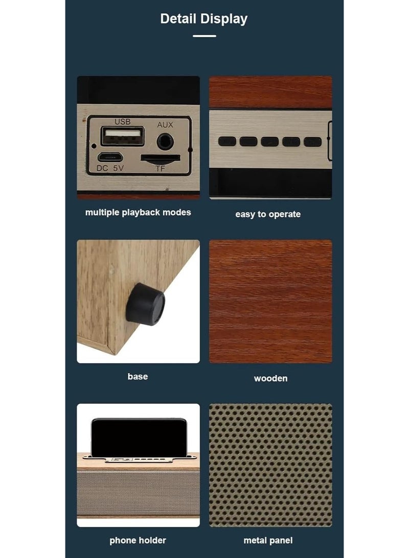 كيسونلي G11 - مكبر صوت خشبي - مكبر صوت لاسلكي - مكبر صوت بلوتوث - صوت ستريو وعمق في البيس - خشبى - Image 5