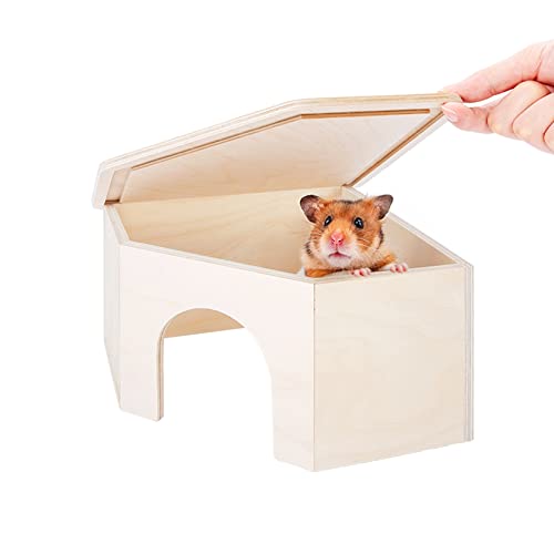 Niteangel Birch Chamber-Maze Hamster Hideout - Small Pets Woodland House Habitats Decor for Hamster Mice Gerbils Mouse - Image 1