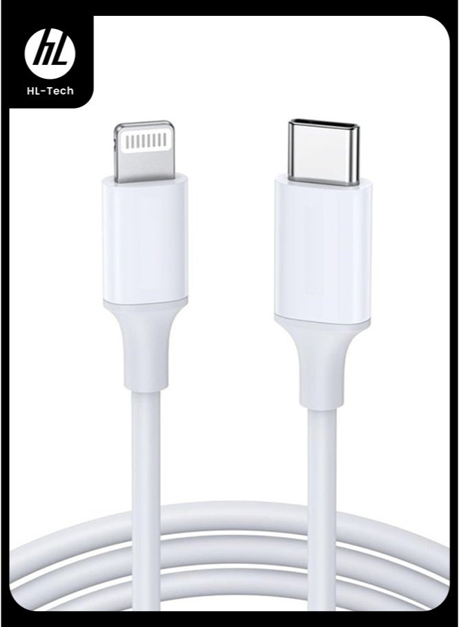 HL-Tech High quality iPhone Charger Cable 1M USB C to Lightning Cable Fast Charging Power Delivery PD 20W iPhone Cable for iPhone 14/14 Pro/14 Plus/14 Pro Max, iPad Pro, iPhone 8-13 All Series - Image 1