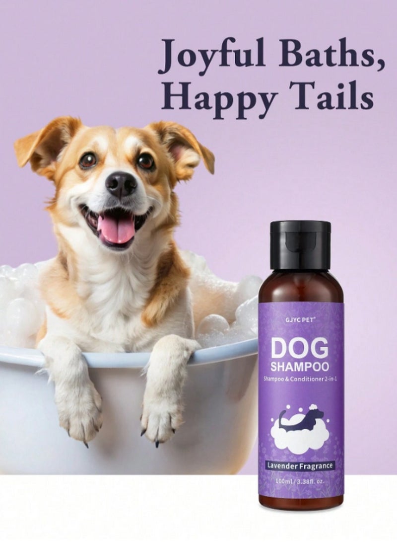 GJYC PET 2-in-1 Dogs & Cats Shampoo & Conditioner – Lavender Scented Grooming Wash – Soothing & Moisturizing Formula with Natural Botanical Extracts – Gentle on Skin, Leaves Coat Soft & Fresh – 100ml (3.38 fl.oz)  - Image 3