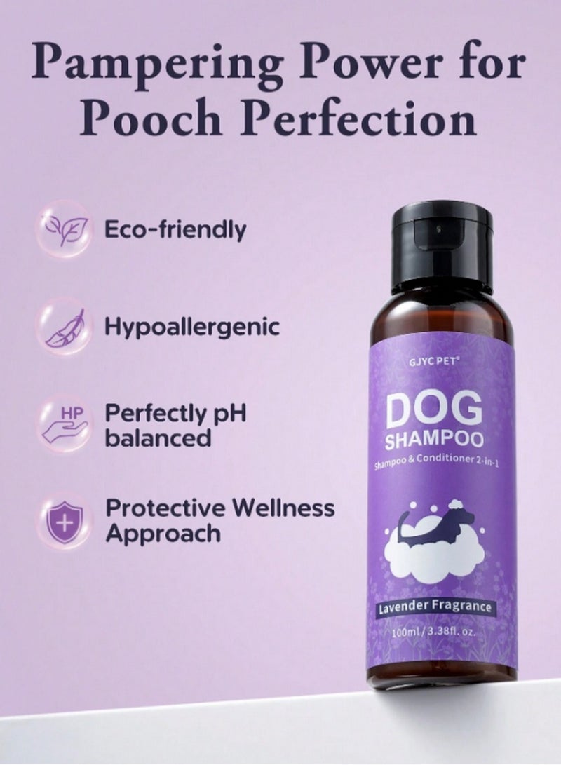 GJYC PET 2-in-1 Dogs & Cats Shampoo & Conditioner – Lavender Scented Grooming Wash – Soothing & Moisturizing Formula with Natural Botanical Extracts – Gentle on Skin, Leaves Coat Soft & Fresh – 100ml (3.38 fl.oz)  - Image 4