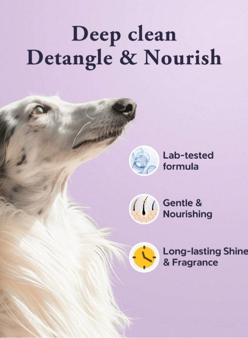 GJYC PET 2-in-1 Dogs & Cats Shampoo & Conditioner – Lavender Scented Grooming Wash – Soothing & Moisturizing Formula with Natural Botanical Extracts – Gentle on Skin, Leaves Coat Soft & Fresh – 100ml (3.38 fl.oz)  - Image 5