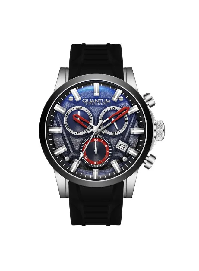 Quantum Men's Silicone Chronograph Watch PWG1126.351 - 45 mm