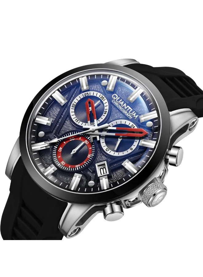 Quantum Men's Silicone Chronograph Watch PWG1126.351 - 45 mm