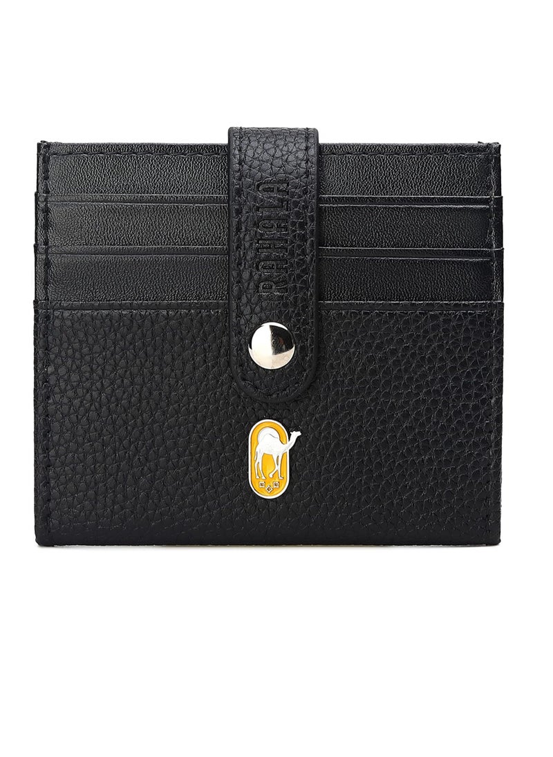 RAHALA Rahala Men's 4-sided Bifold Leather Cardholder (Black) - No:RA107  - Image 1
