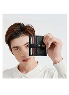 RAHALA Rahala Men's 4-sided Bifold Leather Cardholder (Black) - No:RA107  - Image 2