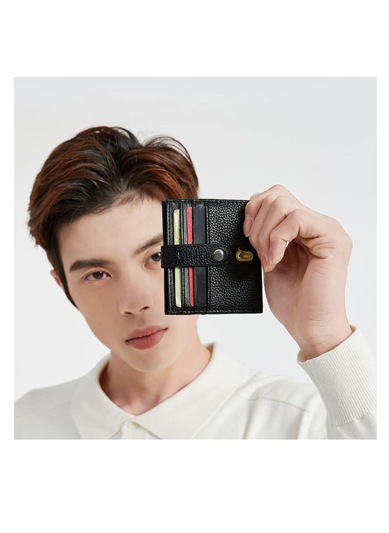 RAHALA Rahala Men's 4-sided Bifold Leather Cardholder (Black) - No:RA107  - Image 2